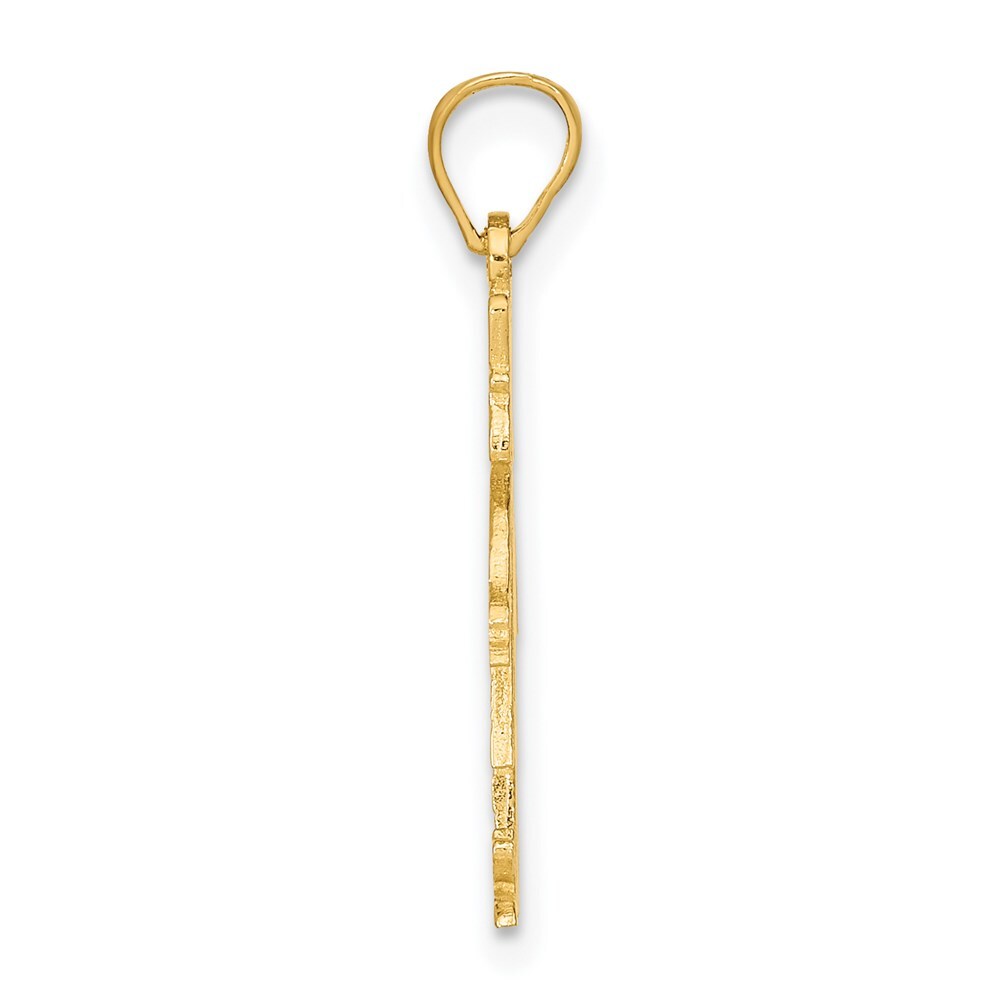 14k Yellow Gold Girl Charm Pendant for Women
