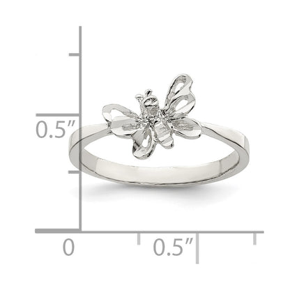 Sterling Silver Butterfly Ring Size 7