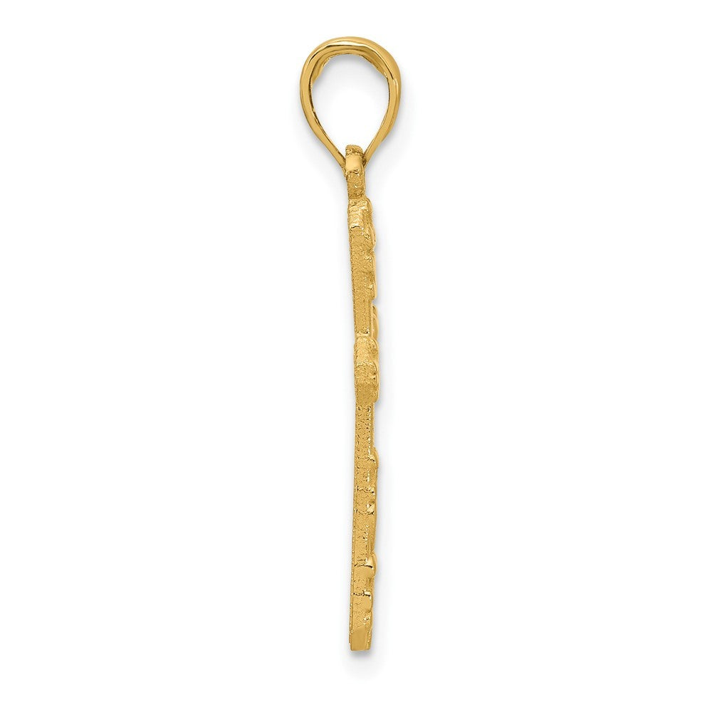14k Yellow Gold Fancy Cross Charm