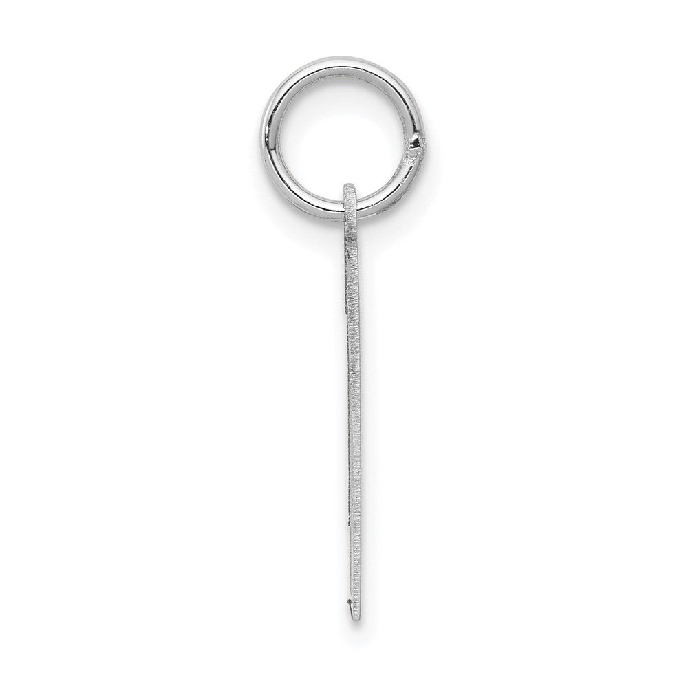 14K White Medium Satin Number 1 Charm