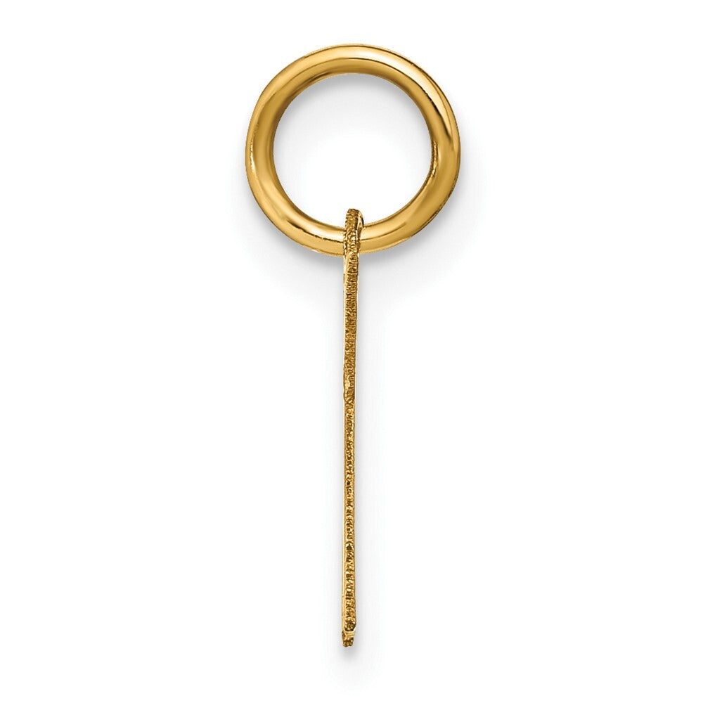 14k Yellow Gold Letter K Initial Pendant for Women