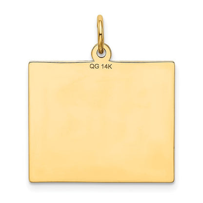 14k Yellow Gold Thursday the First Day Calendar Pendant