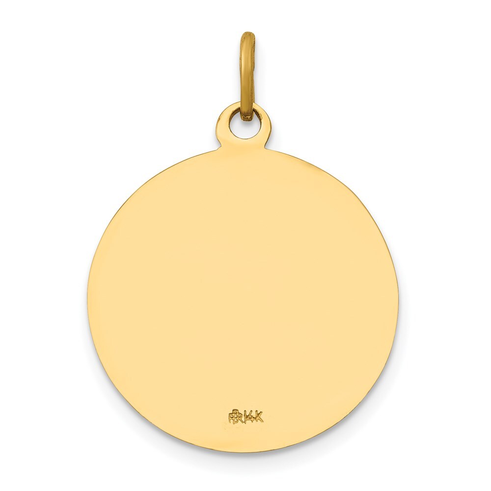 14k Yellow Gold Saint John Baptist Medal Pendant for Women