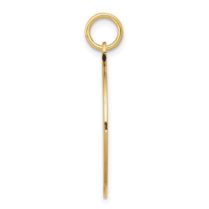 14k Yellow Gold w Enamel .027 Gauge Circular Engravable Disc Charm