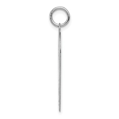 14k White Gold Plain .035 Gauge Engravable Heart Charm