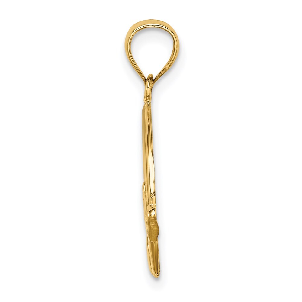 14k Yellow Gold Claddagh Pendant for Women