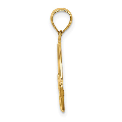 14k Yellow Gold Claddagh Pendant for Women