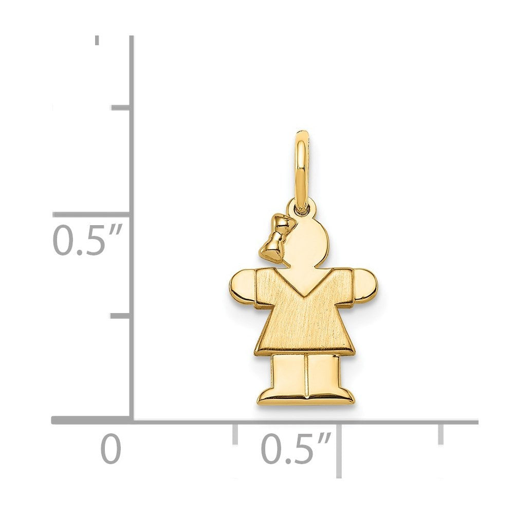 14k Yellow Gold Mini Girl Hugs Charm Pendant