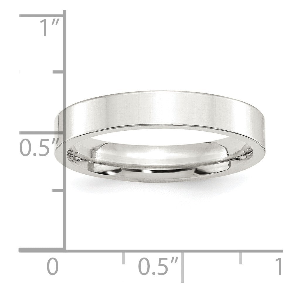 Sterling Silver 4mm Comfort Fit Flat Size 6 Band