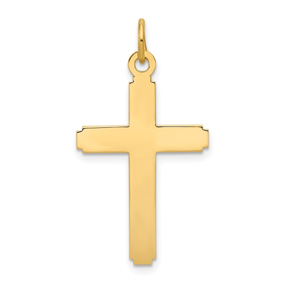 14k Yellow Gold Polished Cross Pendant