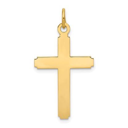 14k Yellow Gold Polished Cross Pendant