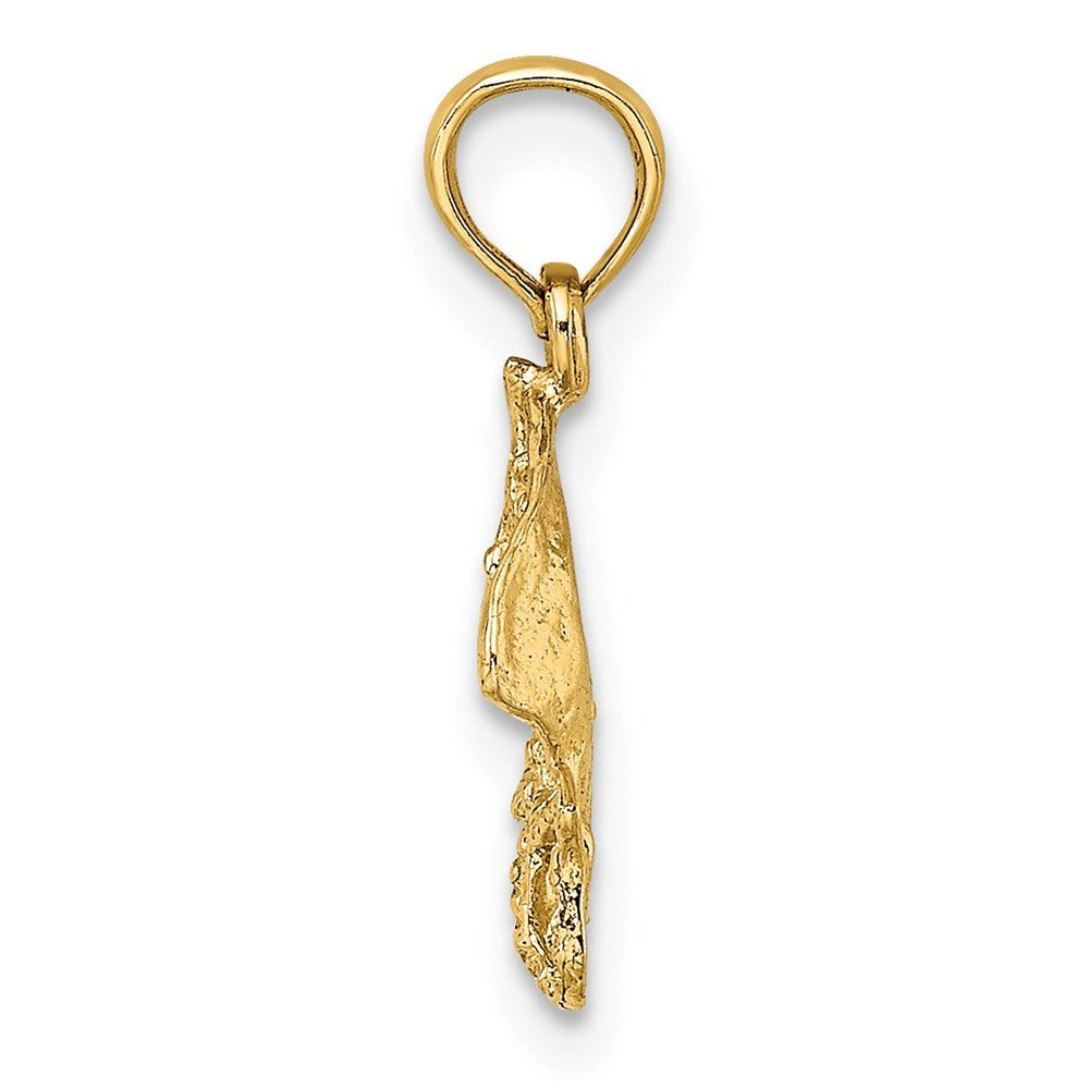 14k Yellow Gold Stingray Charm Pendant
