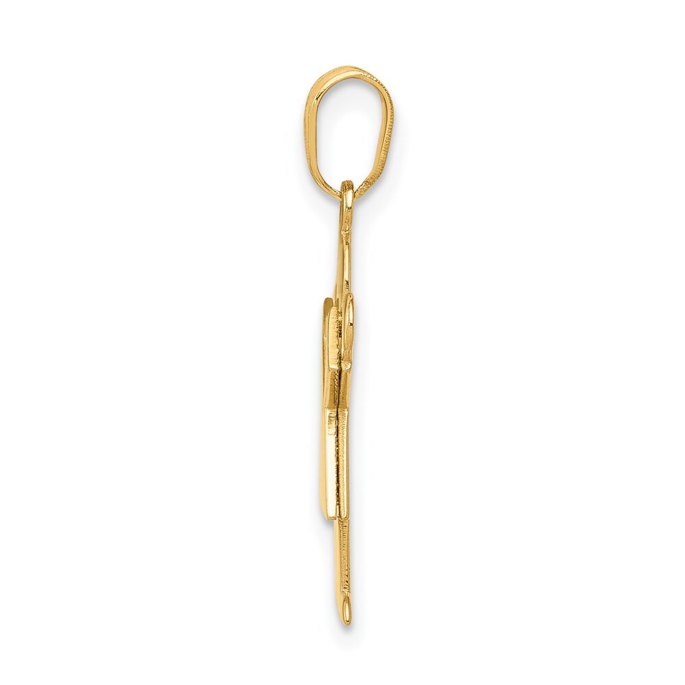 14k Yellow Gold Girl Charm Pendant for Women
