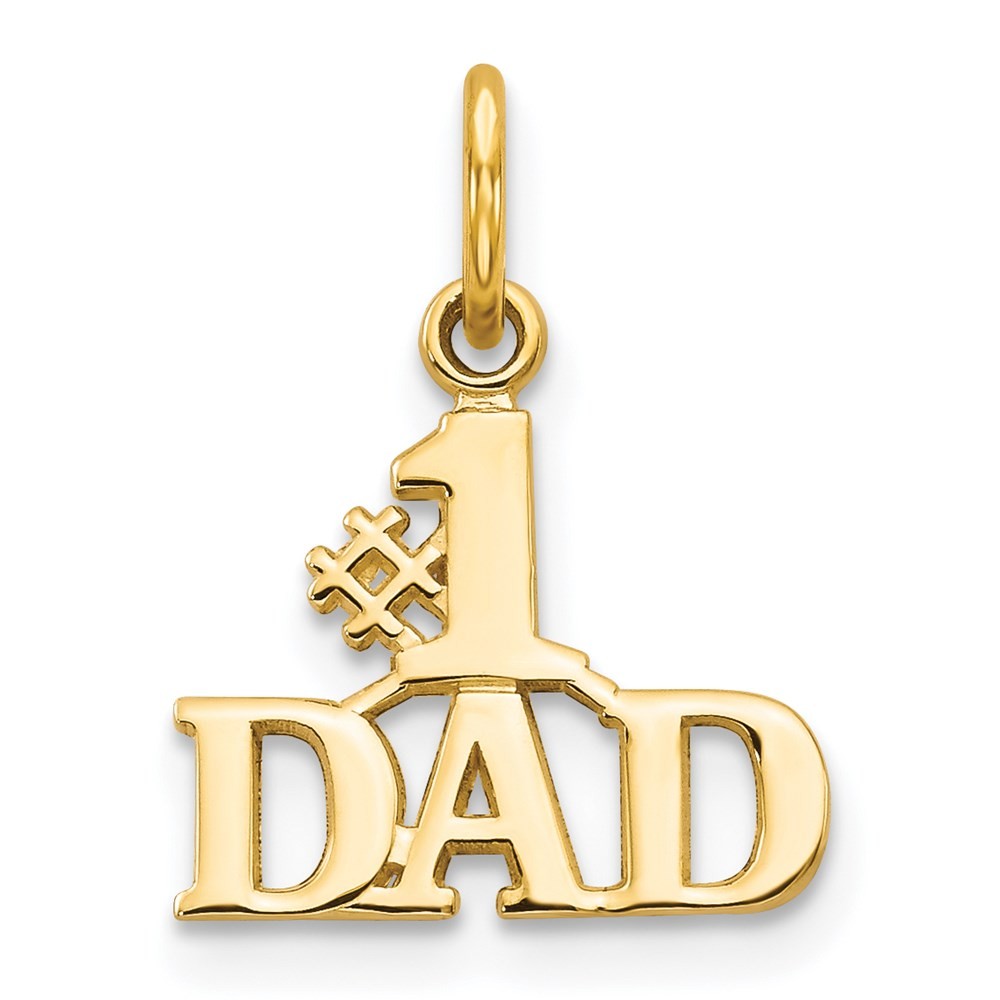 14k Yellow Gold #1 DAD Charm