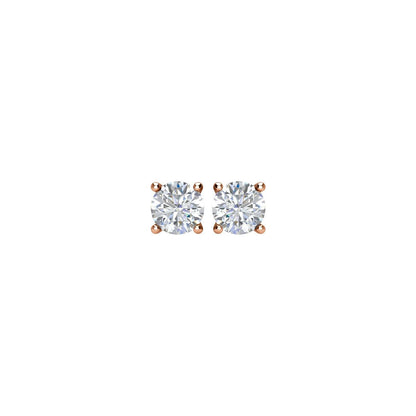 14k Rose Gold 1/3 CTW Natural Diamond Stud Earrings Fine Jewelry for Women