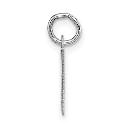 14k White Gold Small Block Letter M Initial Charm Pendant for Women