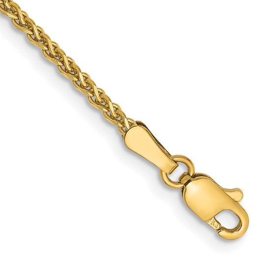 14k Yellow Gold 8 inch 1.7mm Diamond-cut Spiga Bracelet