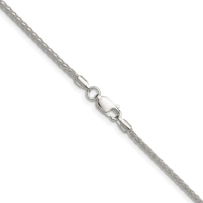 Sterling Silver 2.0mm 8 Sided Diamond-cut Double Spiga Chain
