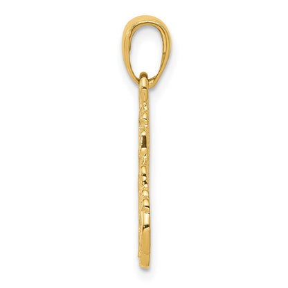 14k Yellow Gold Truck Cab Pendant for Women