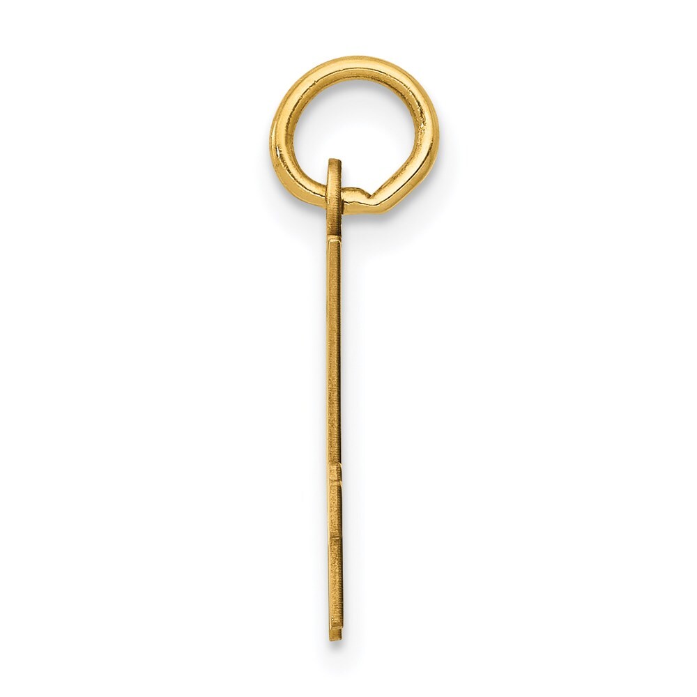 14k Yellow Gold Small Elongated Number 74 Charm Pendant for Women