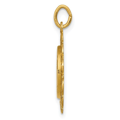14k Yellow Gold Our Lady of Sorrows Medal Pendant for Women