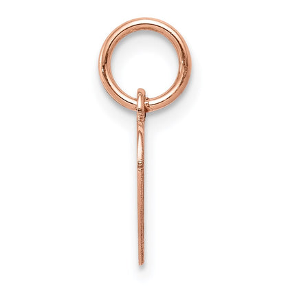 14k Rose Gold Plain .013 Gauge Engraveable Heart Disc Charm Pendant