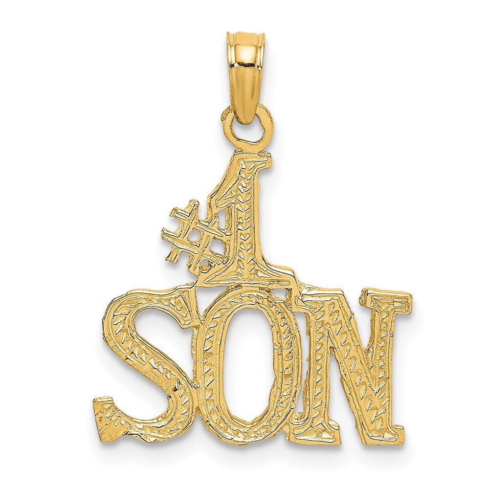 14k Yellow Gold #1 SON Charm Pendant for Women