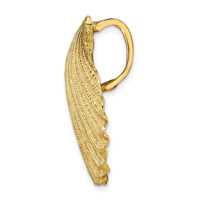 14k Yellow Gold Fits Up To 8mm and 10mm Medium Scallop Shell Slide