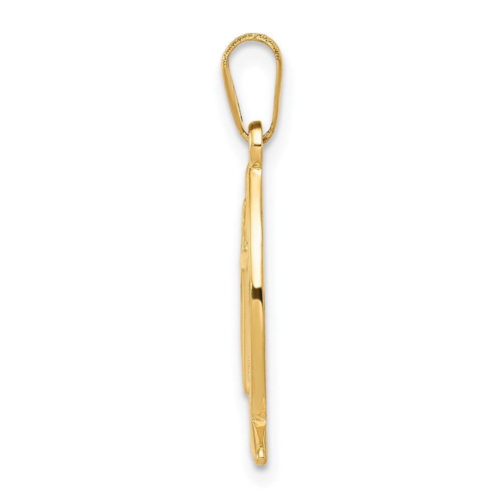 14k Yellow Gold Ichthus Fish Pendant for Women