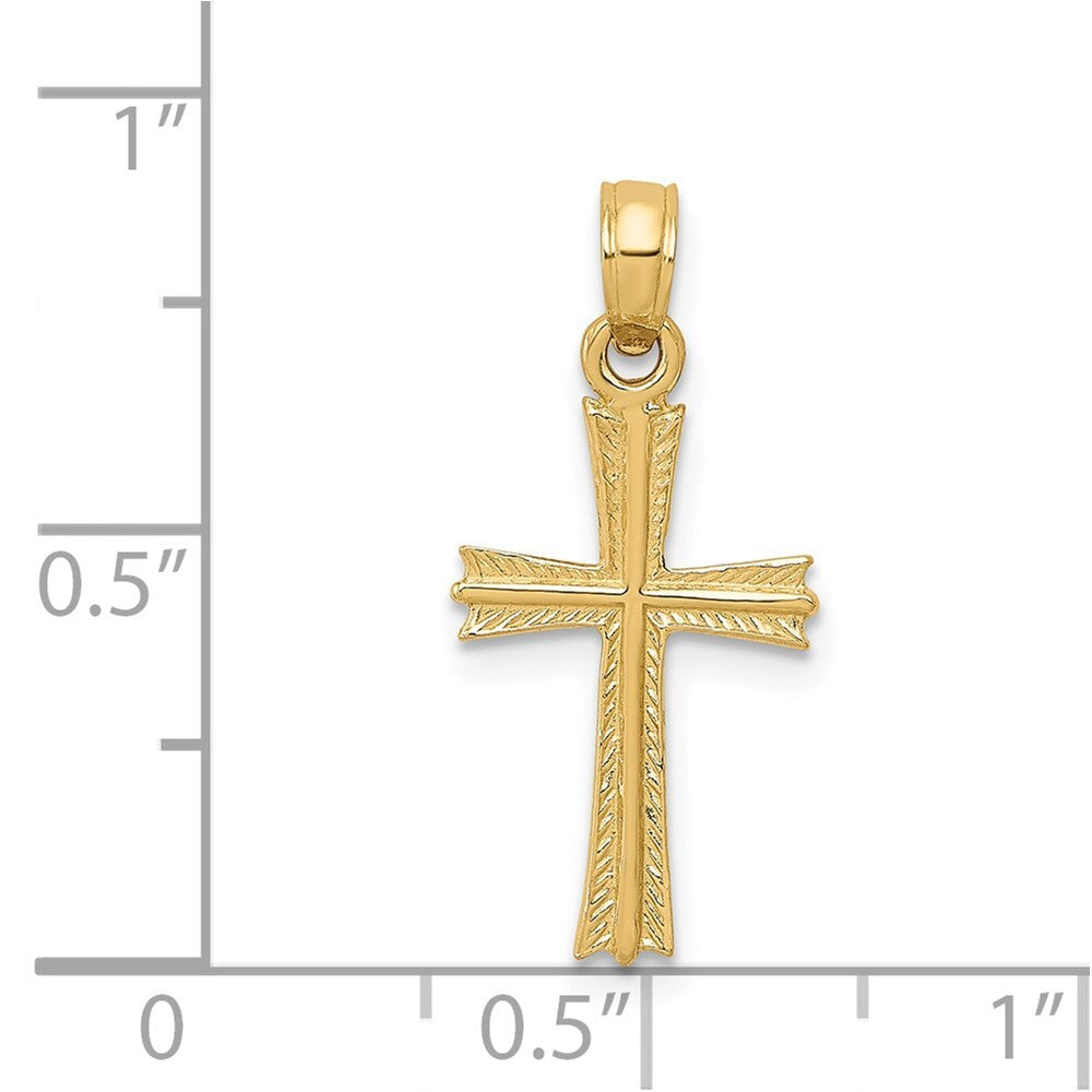 14k Yellow Gold Cross Pendant for Women