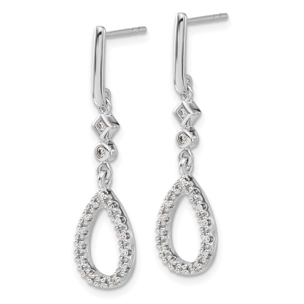 14k White Gold Diamond Teardrop Drop & Dangle Earrings