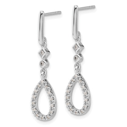 14k White Gold Diamond Teardrop Drop & Dangle Earrings