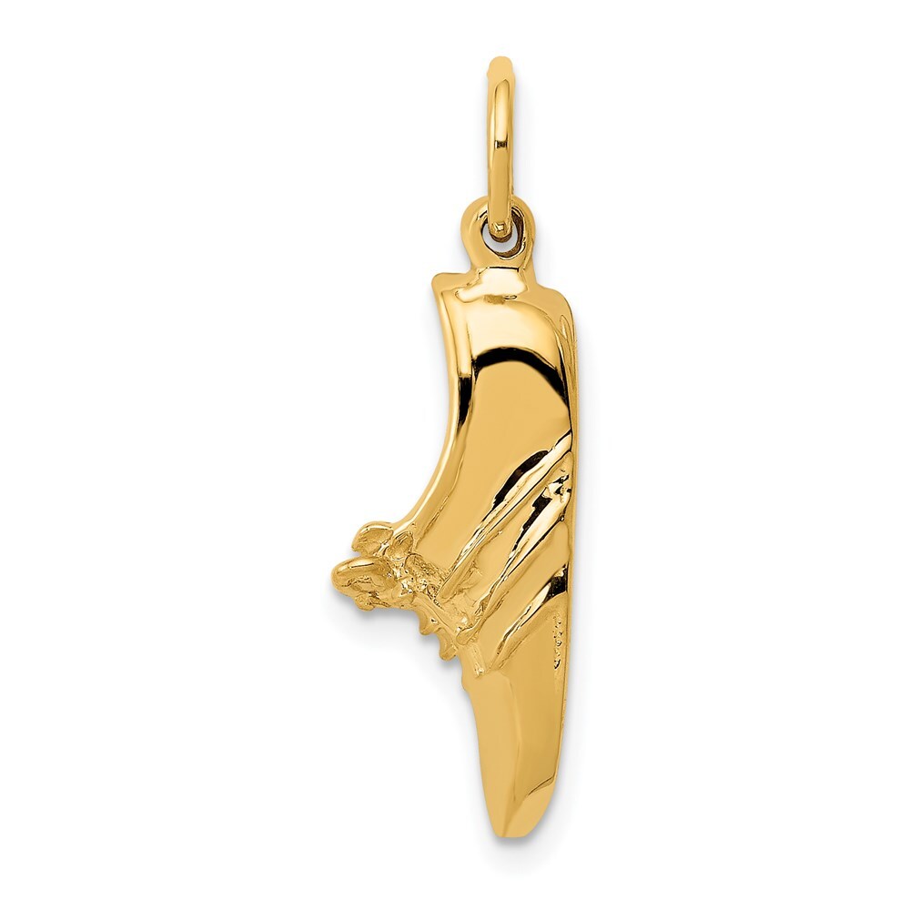 14k Yellow Gold Jogging Shoe Charm Pendant for Women