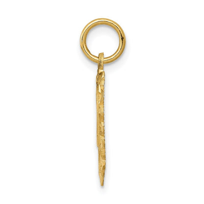 14k Yellow Gold 20 in Heart Charm Pendant for Women