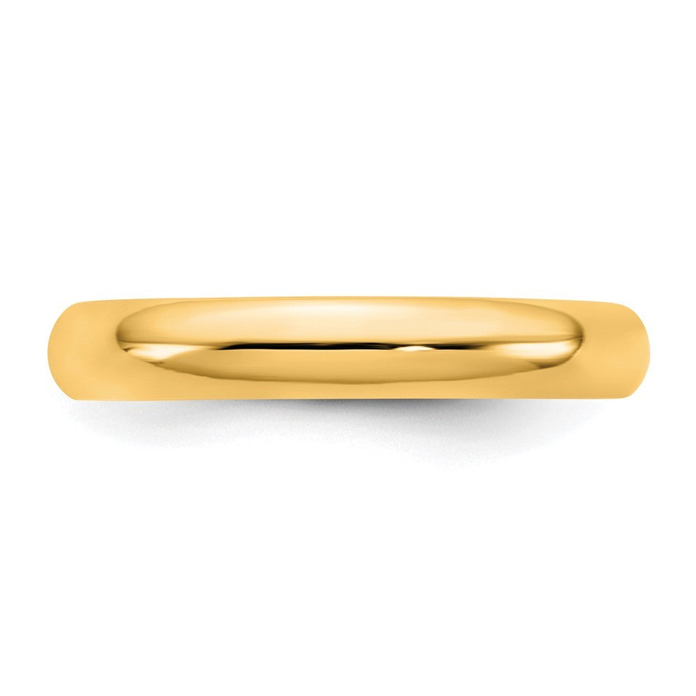14k Yellow Gold 3.5mm Standard Comfort Fit Band Ring Size 8