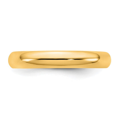 14k Yellow Gold 3.5mm Standard Comfort Fit Band Ring Size 8