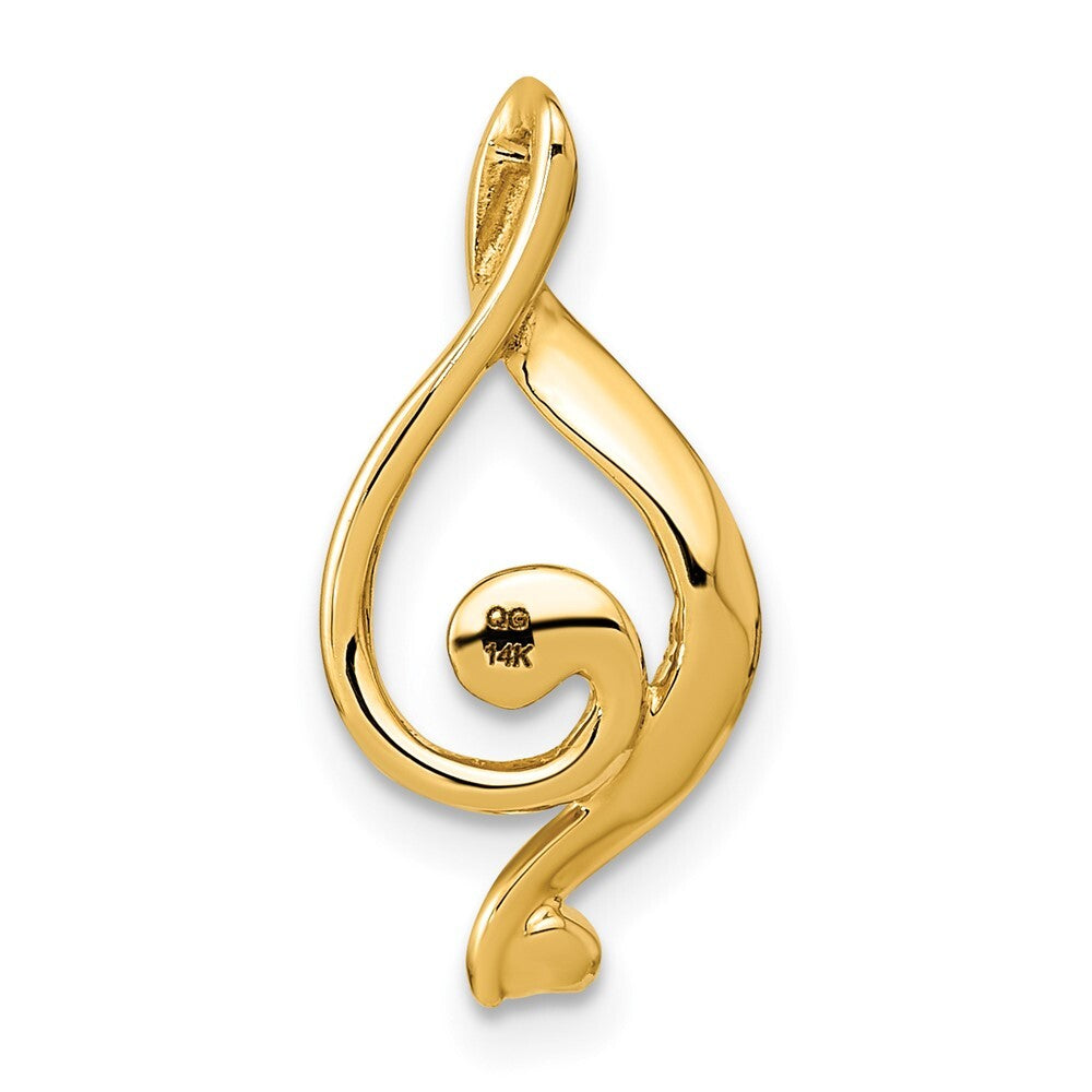 14k Yellow Gold Pearl Pendant Mounting for Women