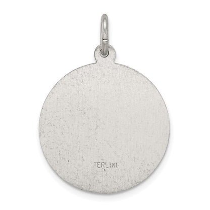 Sterling Silver Antiqued St. Theresa Medal Pendant