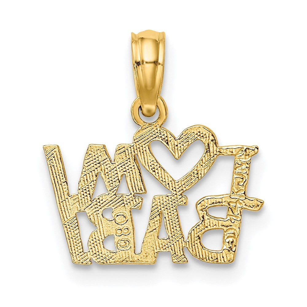 14k Yellow Gold I HEART MY BABY Charm