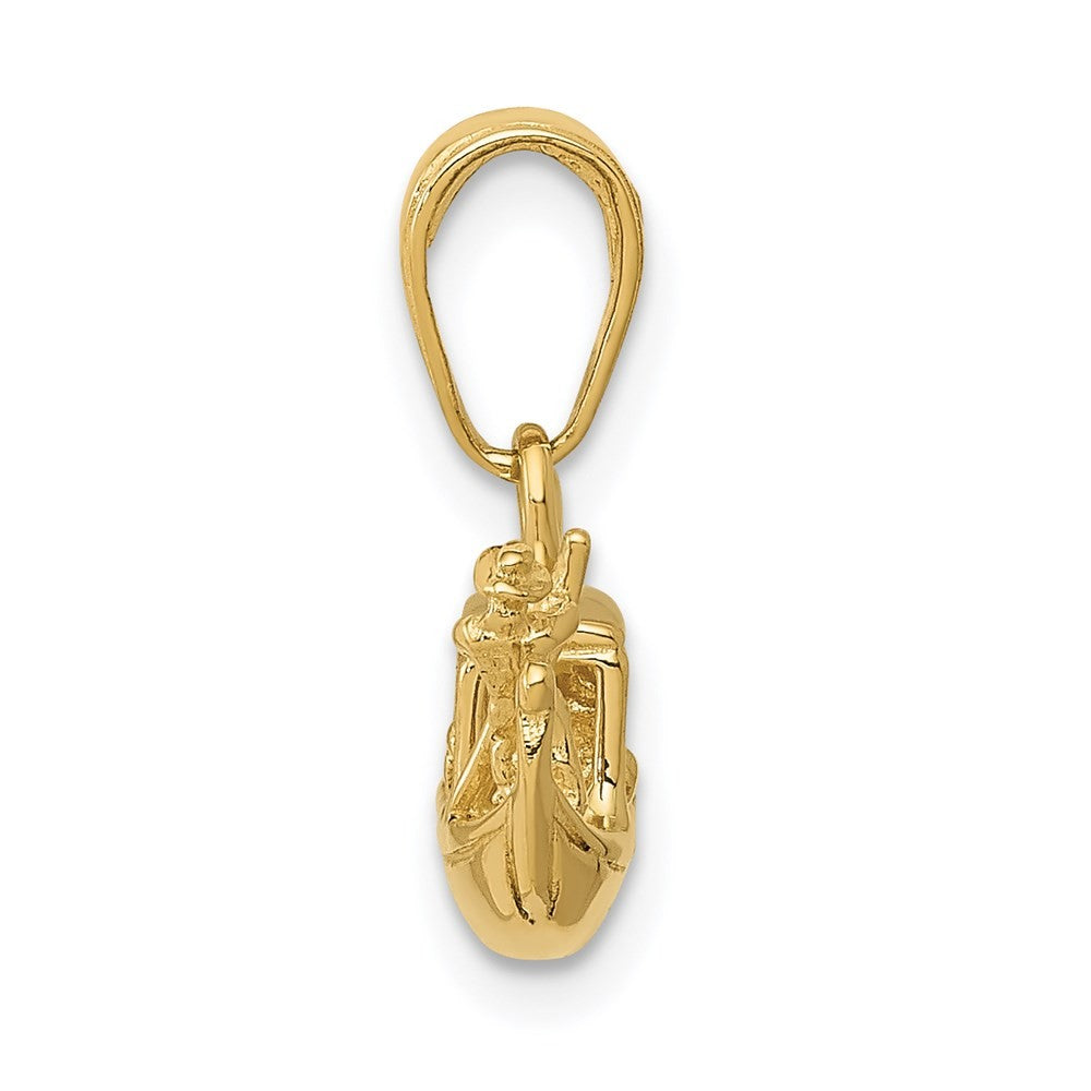 14k Yellow Gold Solid Polished 3-D Gondola Pendant