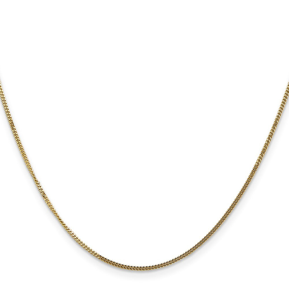 14k Yellow Gold 20 inch 1.4mm Curb Pendant Chain Necklace