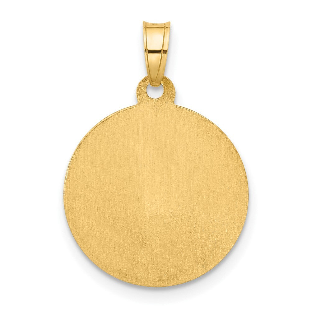 14k Yellow Gold Hollow Our Lady of Mt Carmel Medal