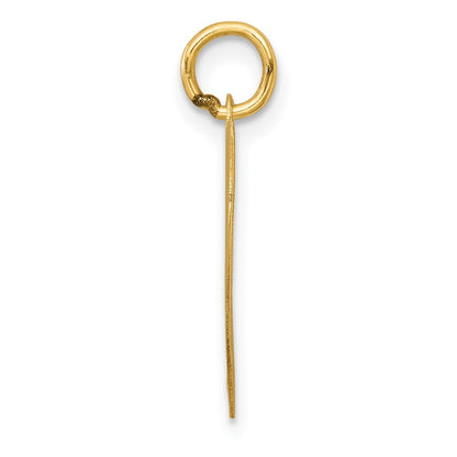 14k Yellow Gold Polished Class of 2025 Heart Charm Pendant for Women