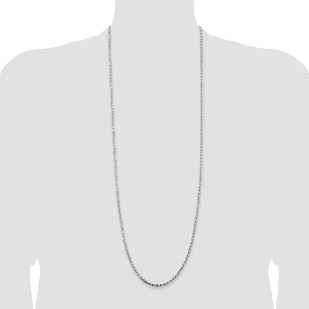 Sterling Silver 2.75mm Diamond-cut Rope Chain