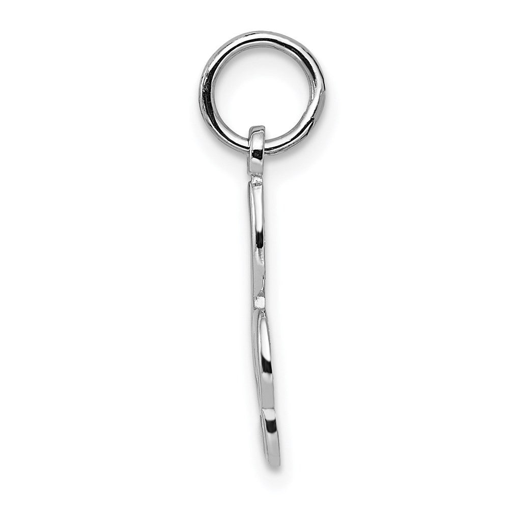 14k White Gold Treble Clef Charm