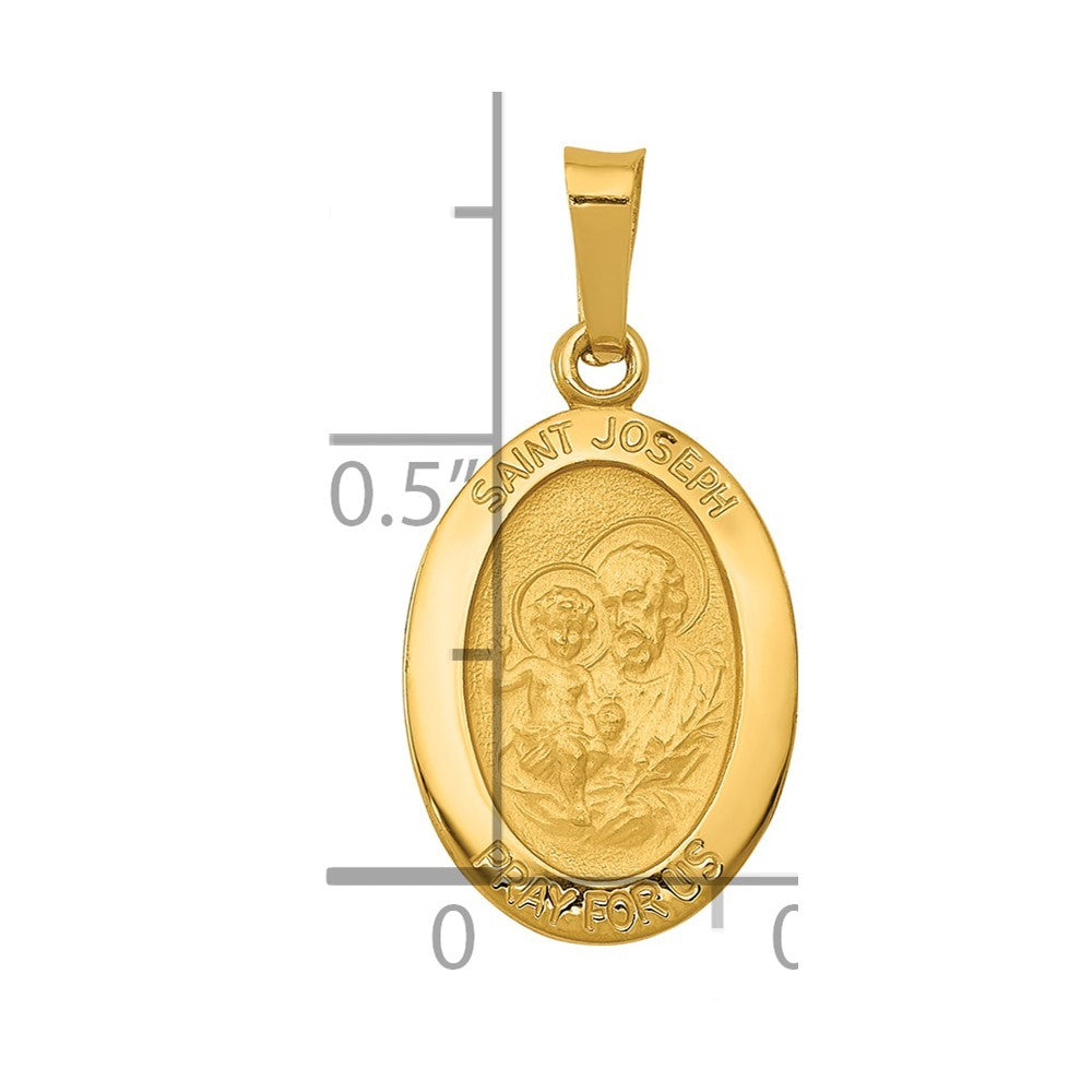 14k Yellow Gold Saint Joseph Medal Charm