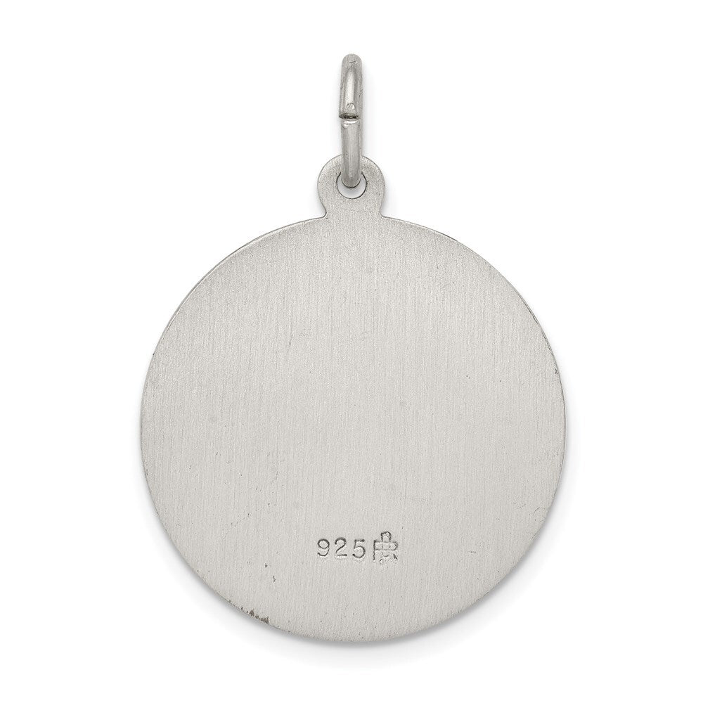 Sterling Silver Antiqued Saint Matthew Medal Pendant