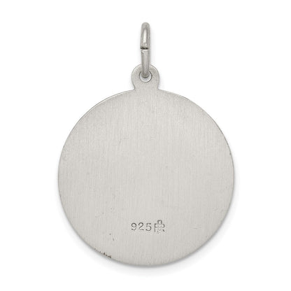 Sterling Silver Antiqued Saint Matthew Medal Pendant