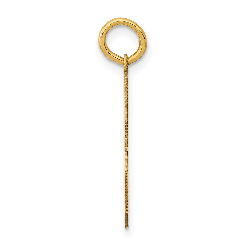 14k Yellow Gold Medium Polished Number 16 Charm Pendant