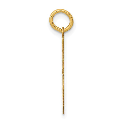 14k Yellow Gold Medium Polished Number 16 Charm Pendant